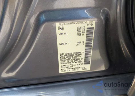 2015 Nissan Altima 2.5 Sv z USA, uszkodzony, nr VIN 1N4AL3AP7FC134459